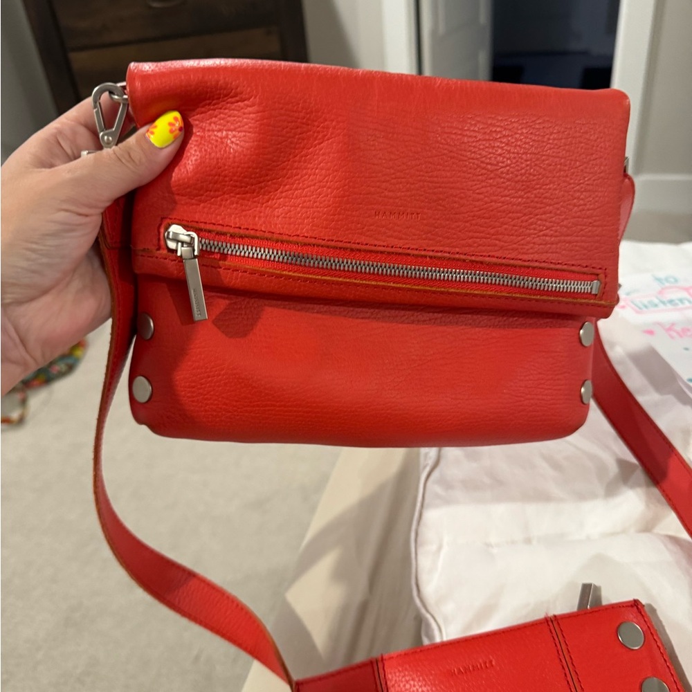 Red Leather Crossbody Bag